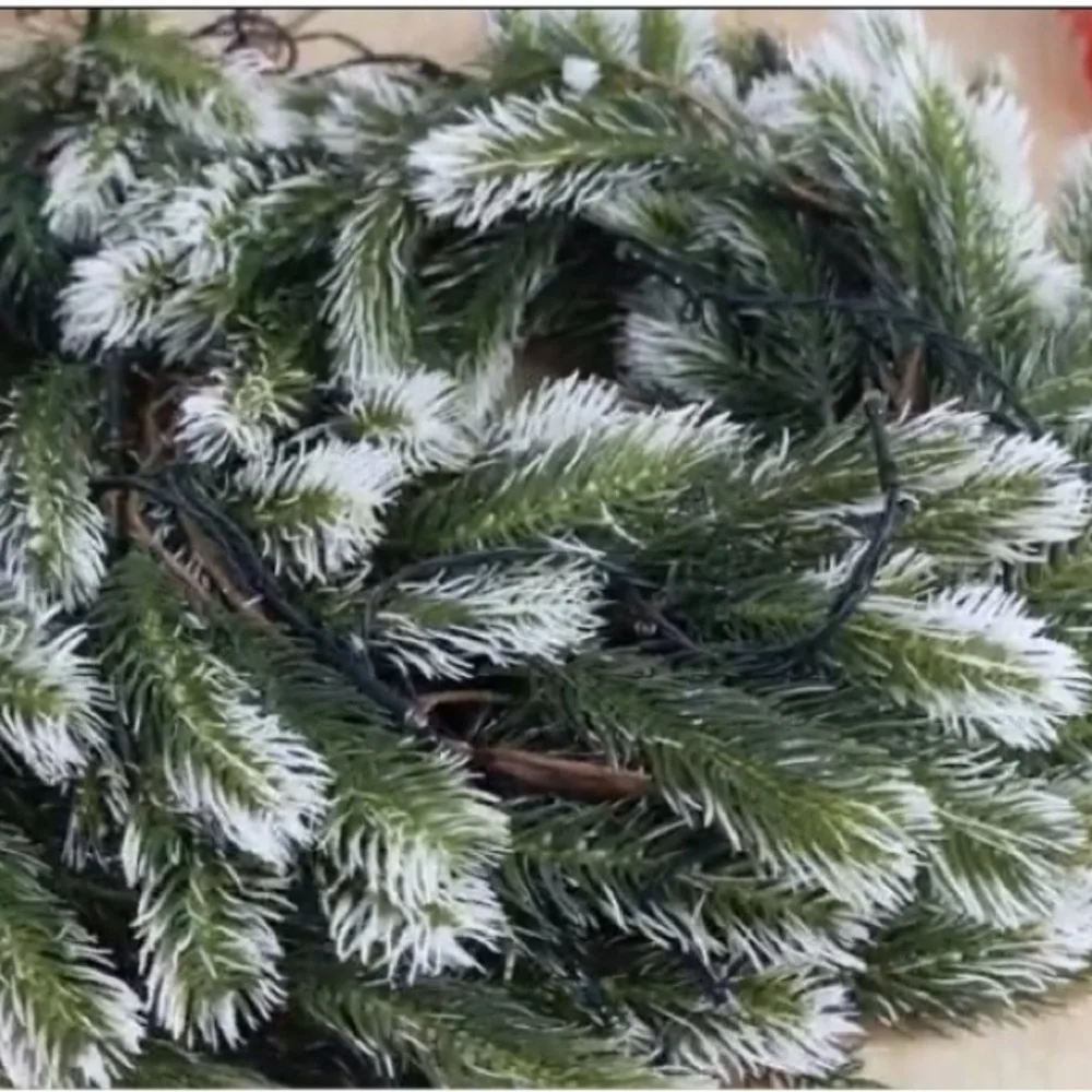 4 Pc (9 Ft EACH) Prelit Christmas Garland w/50 LED Lights, NEW, Snowy Style